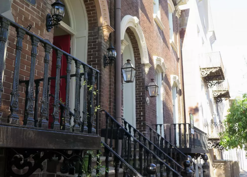 New Orleans-style rowhouses.