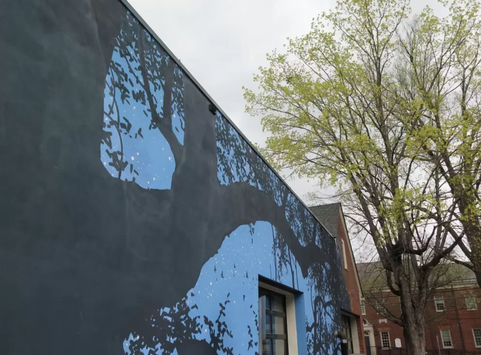 Mural at parking lot on Franklin Street.