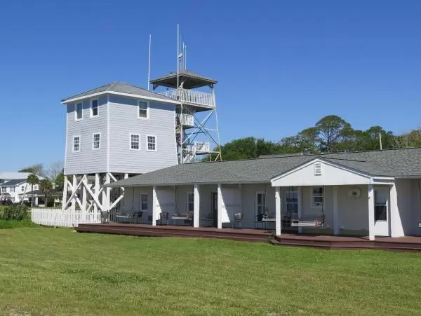 River pilot's lookout tower.