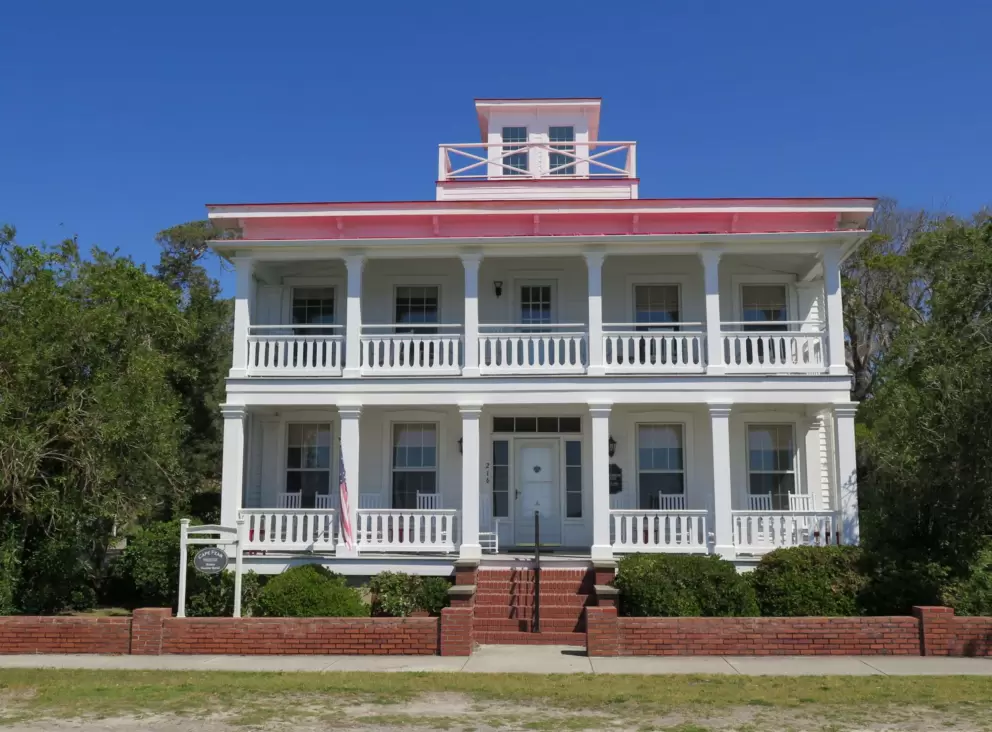 House of Capt. Thomas Mann Thompson, a river pilot who guided blockade-running steamboats through the Cape Fear Shoals during the Civil War. The lookout is atop.