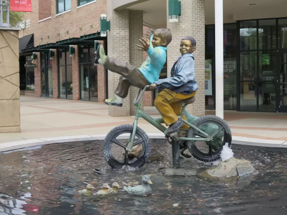 Bike sculpture.