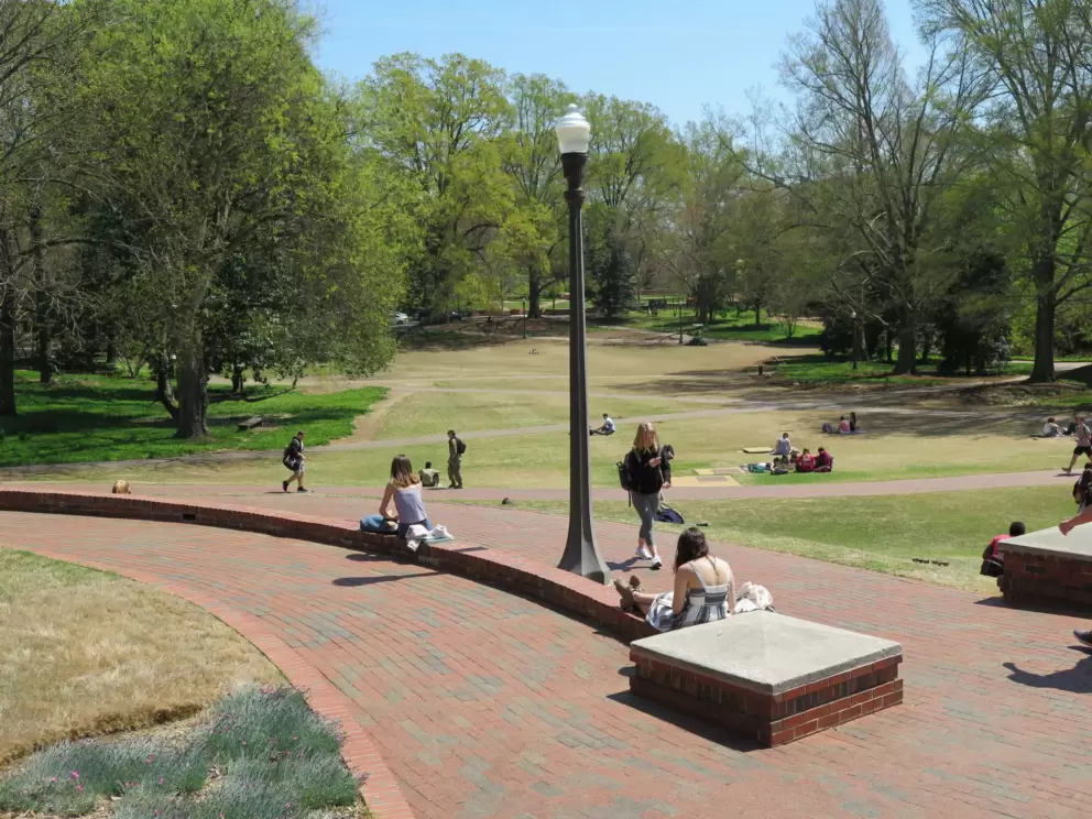Students hanging out at Court of North Carolina.