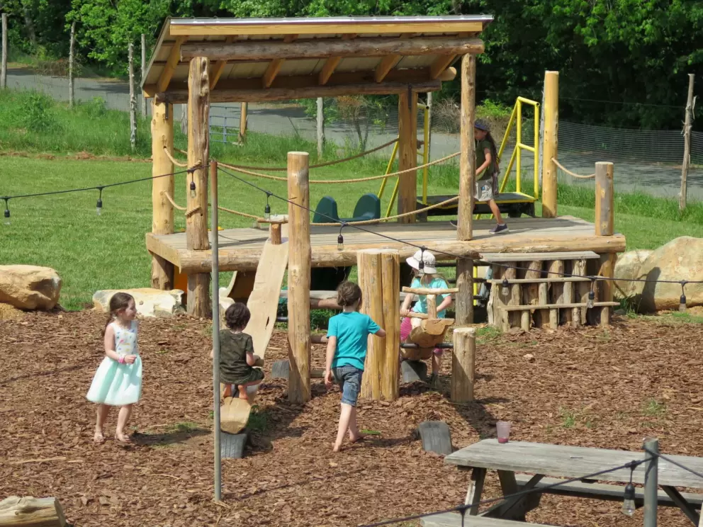 Kids enjoying the many things to do.