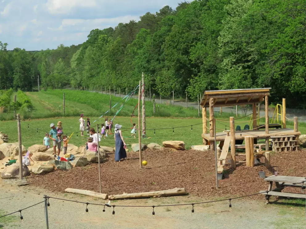 The outdoor area for kids.