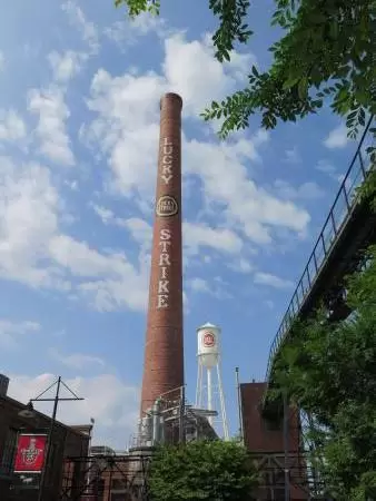 Lucky Strike smokestack.