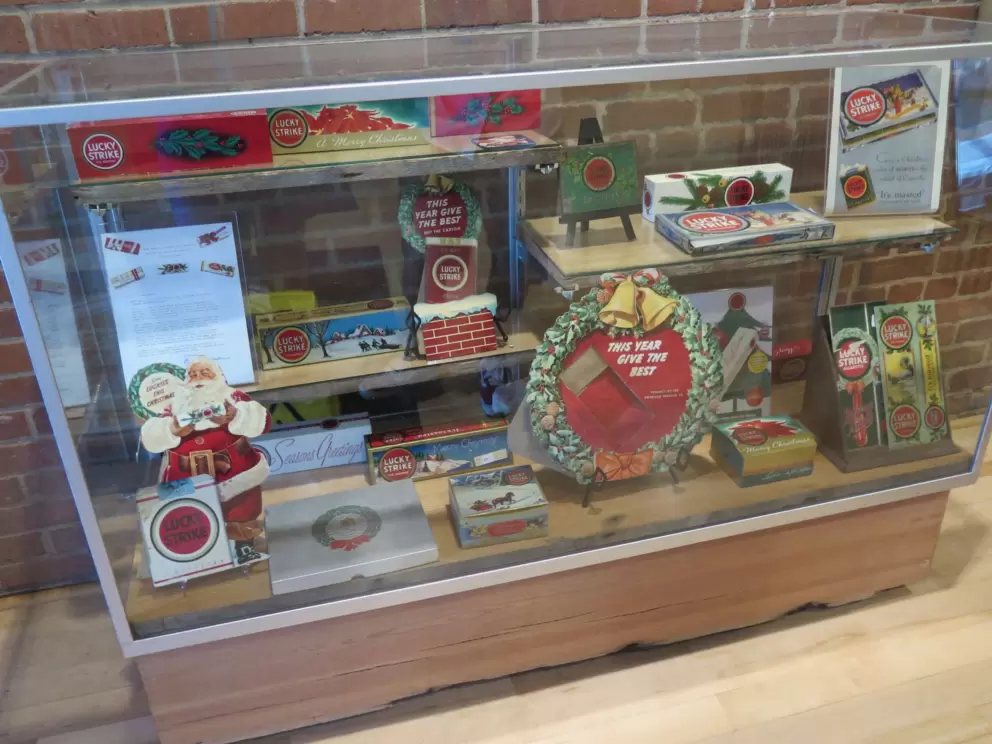 Exhibit with tobacco items.