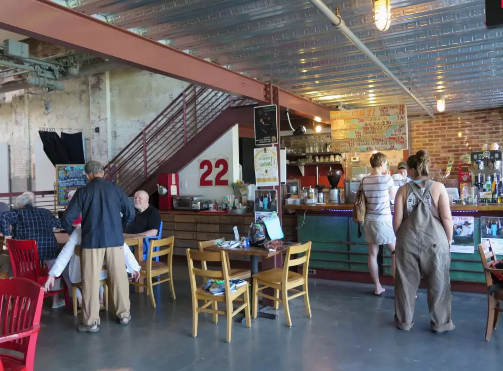 Cup 22, a very musty coffee shop.