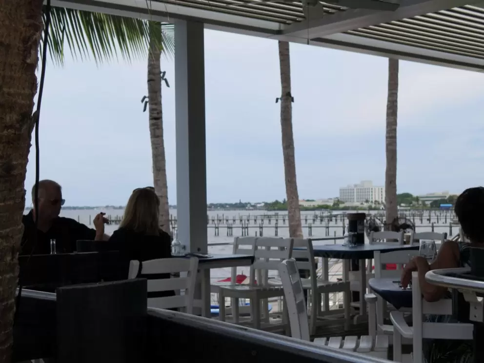 Dining on the water at Stuart Boathouse, right by the stage!