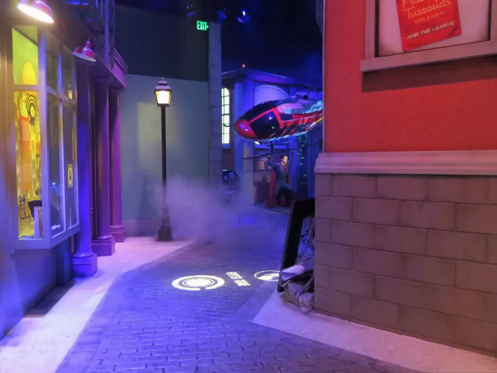 It's scary in the super hero section!