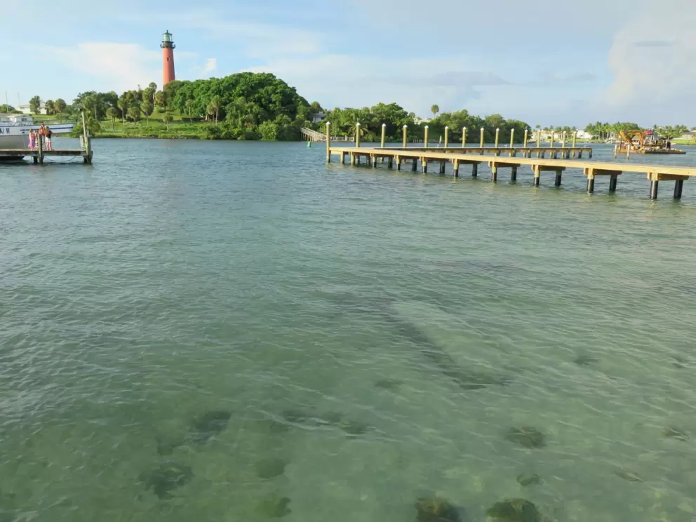 The amazing water views at Jetty's and U-Tiki Beach restaurants.