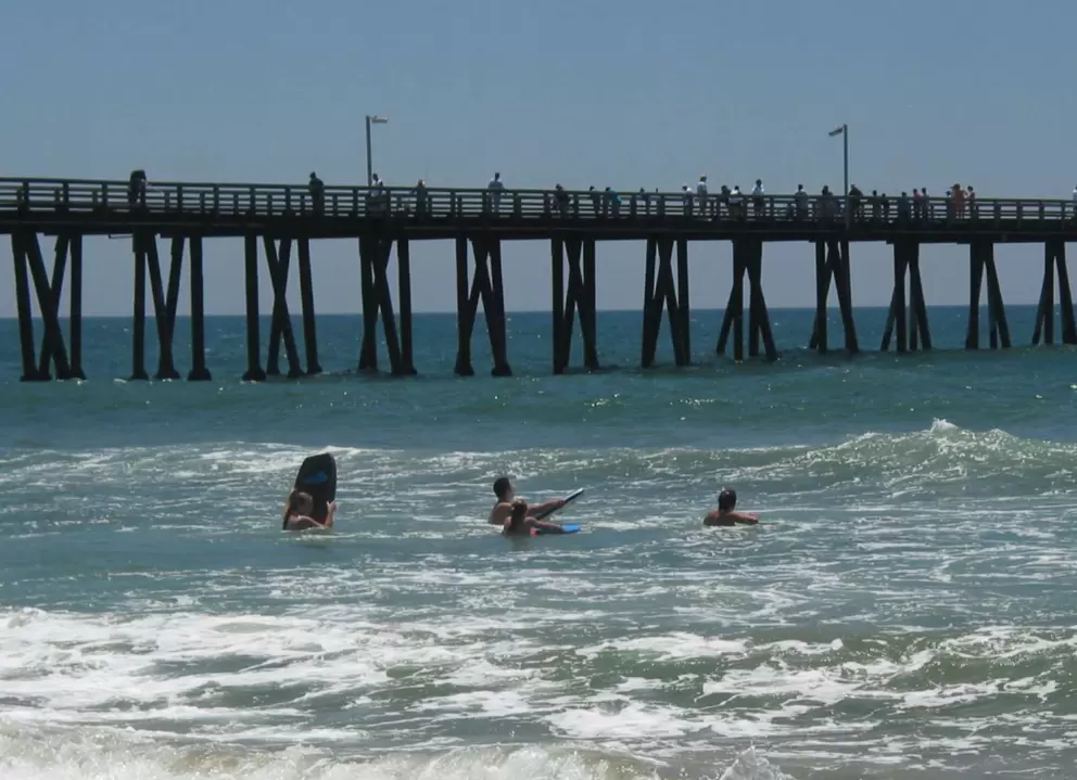 Bodyboarding on a windy yet nice summer day at the beach!
