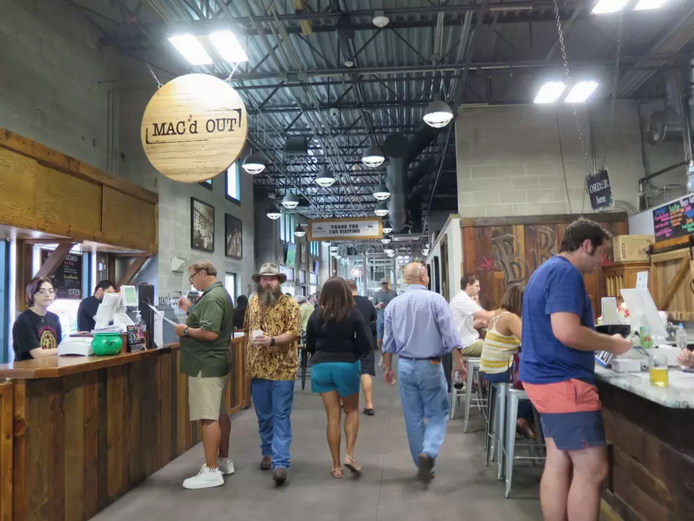 Inside the Public Market there are many food options.