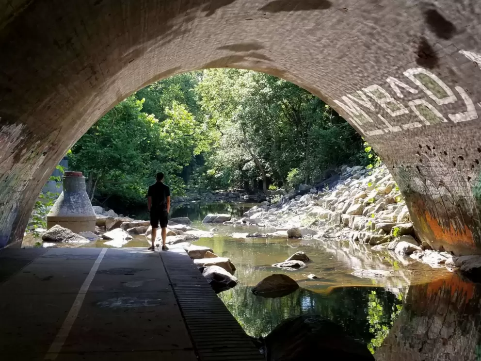 Underpass on the Bolin Creek Trail near Umstead Park.