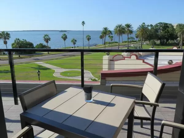 Views of Edgewater Drive and the intracoastal from the Hi-Fi Rooftop Bar.