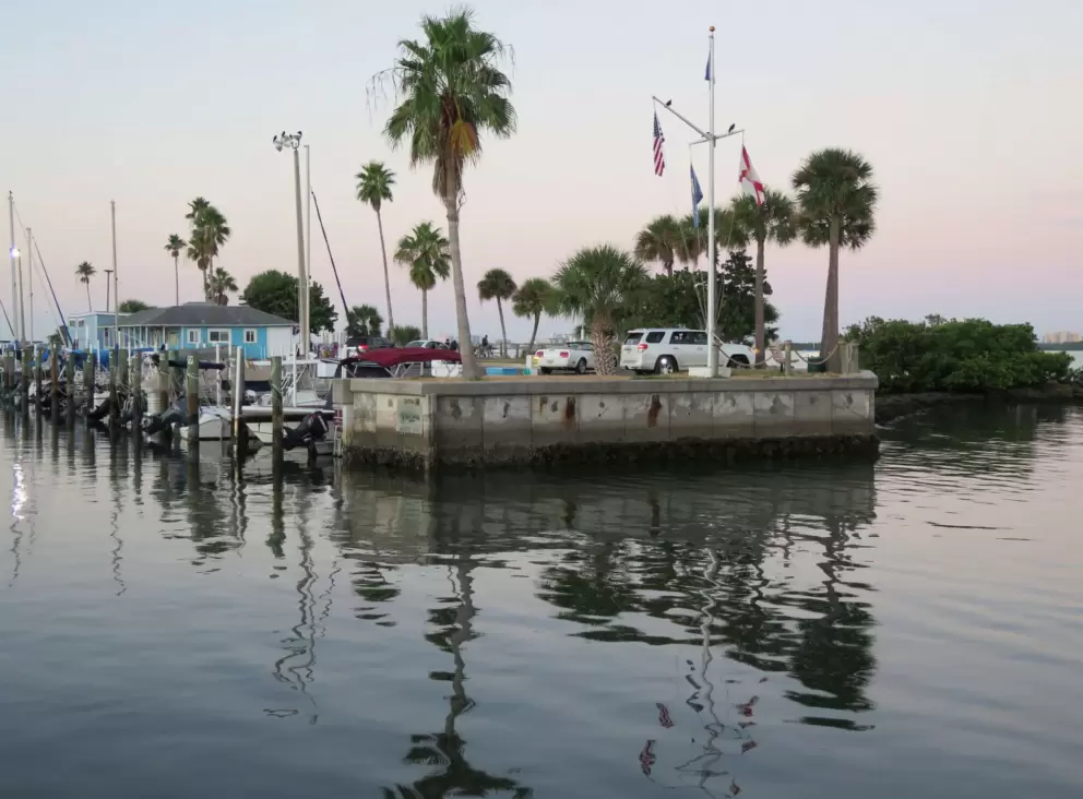 Looking across the water at Dunedin Marina.