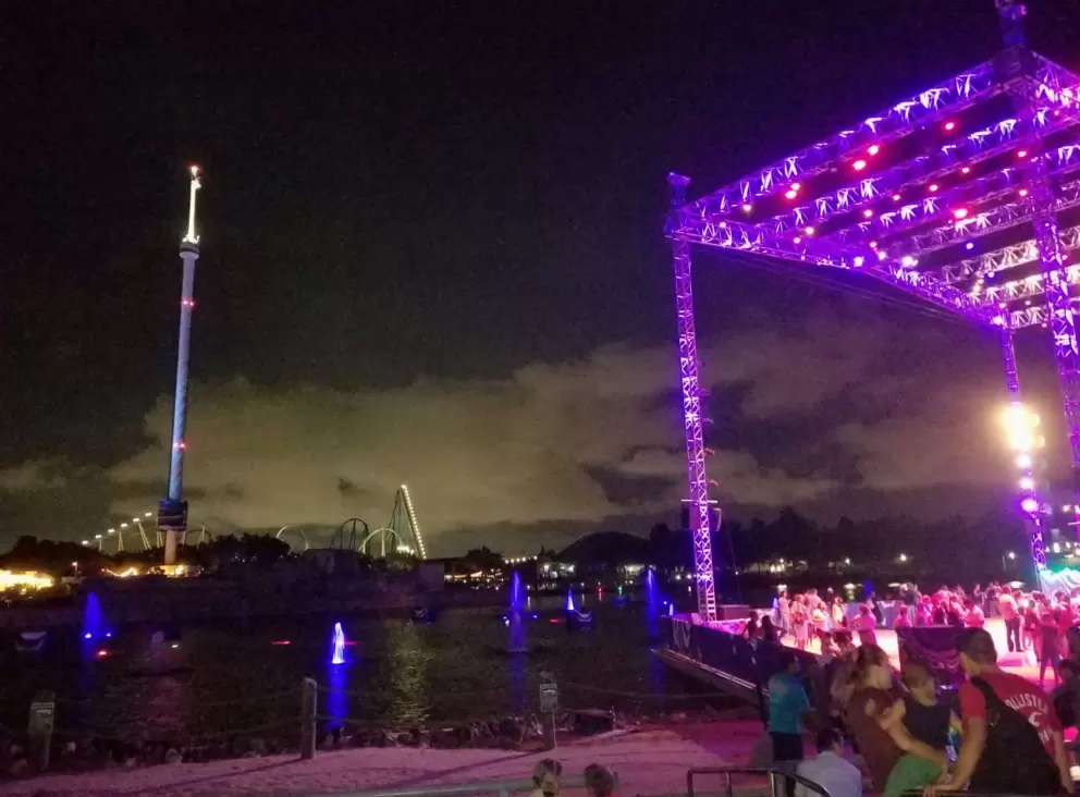 Bayside Stadium during Electric Ocean summertime show.