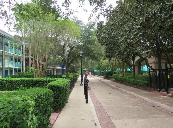 The hotel is arranged in squares like in New Orleans.