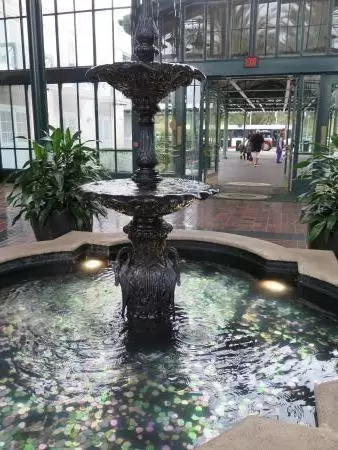 Beautiful fountain in the lobby.