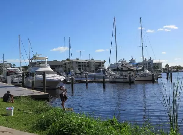 Fishermen at the marina.