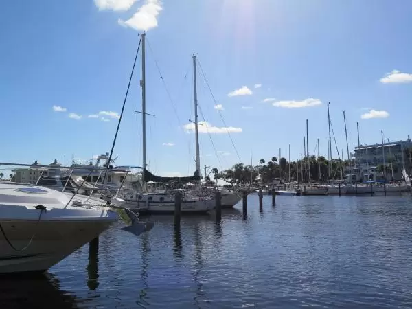 Ship in the marina.