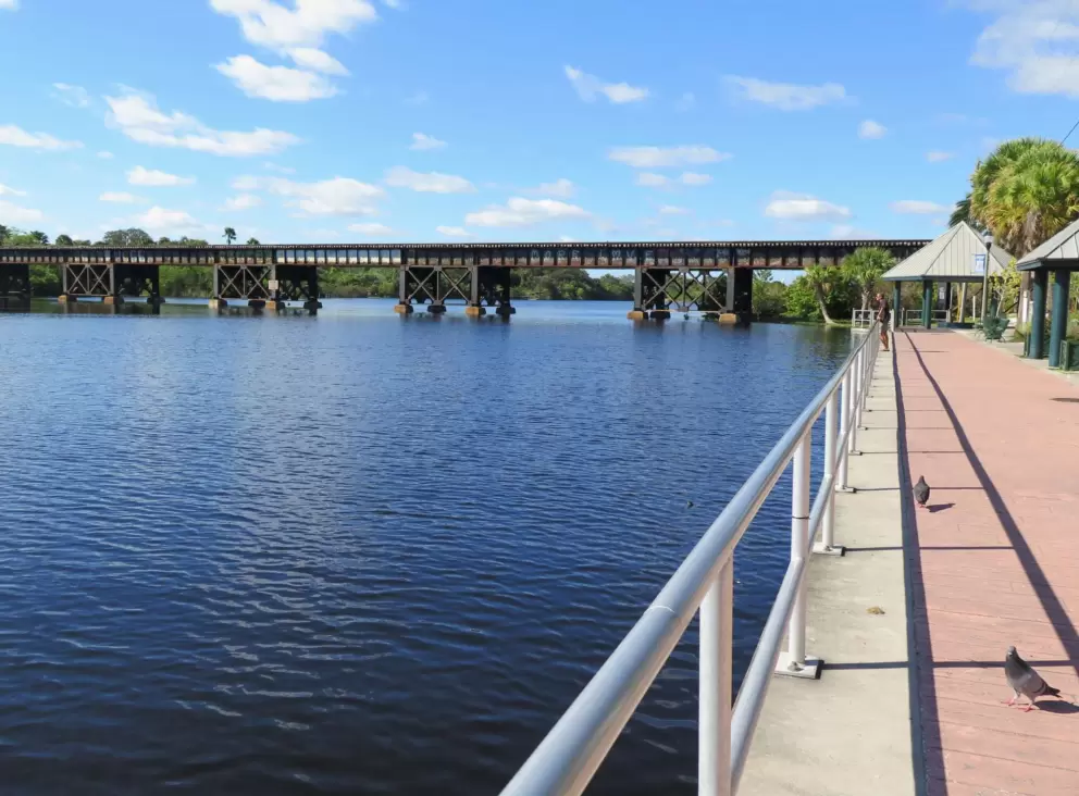 Blue water at Cane Creek Promenade.