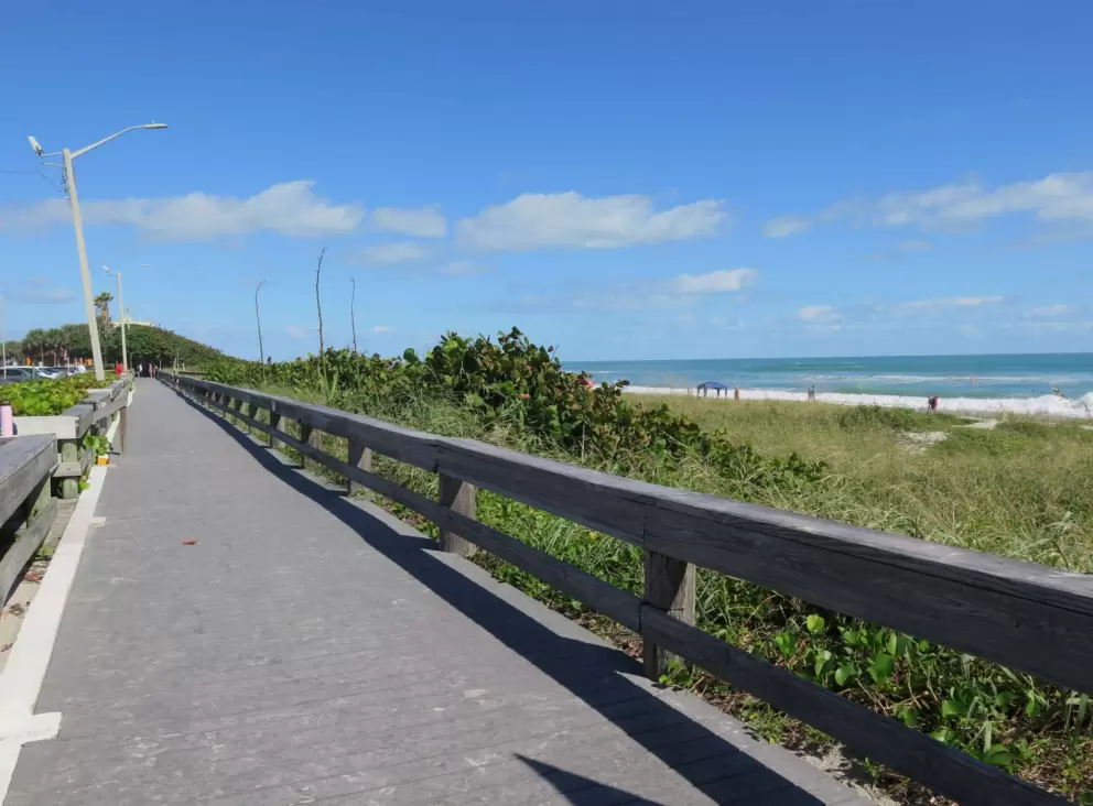 The promenade, above the beach.