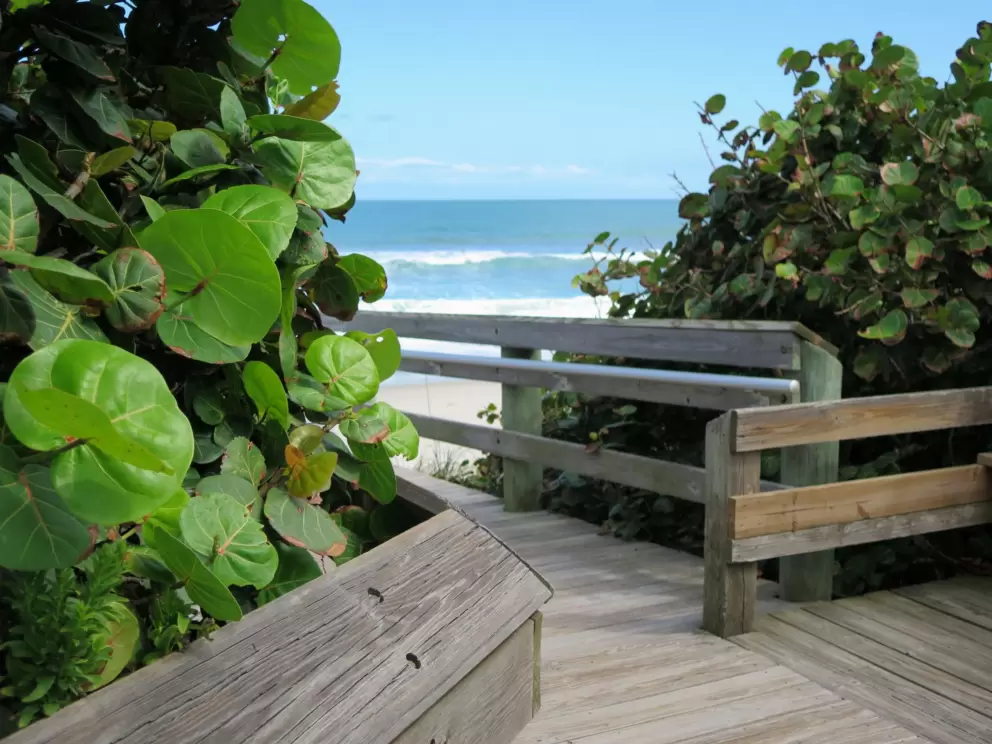 Turn the corner to the beach!