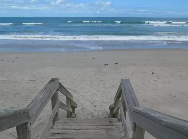 Stairs to the sand.