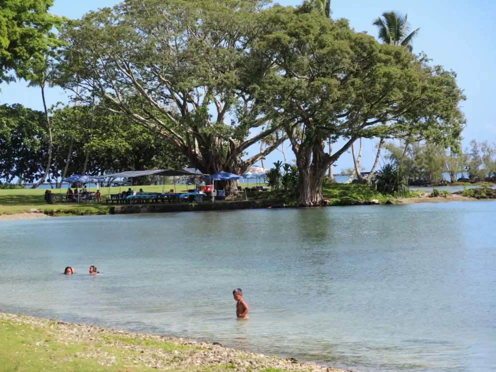 It's fun for kids to swim in the shallow water.