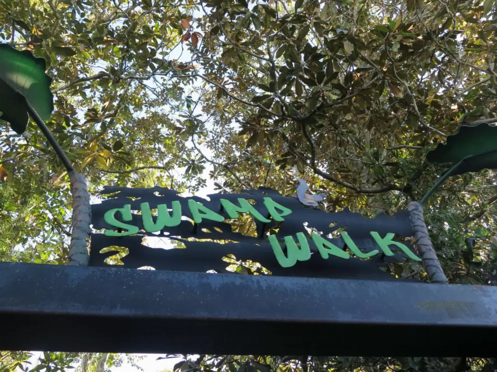 The Swamp Walk sign.
