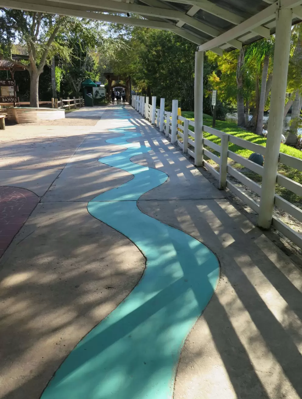 Wavy walkway.