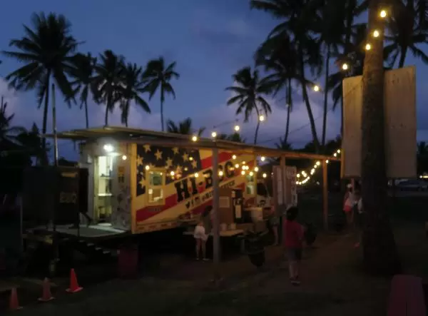 A food truck in Kahuku.