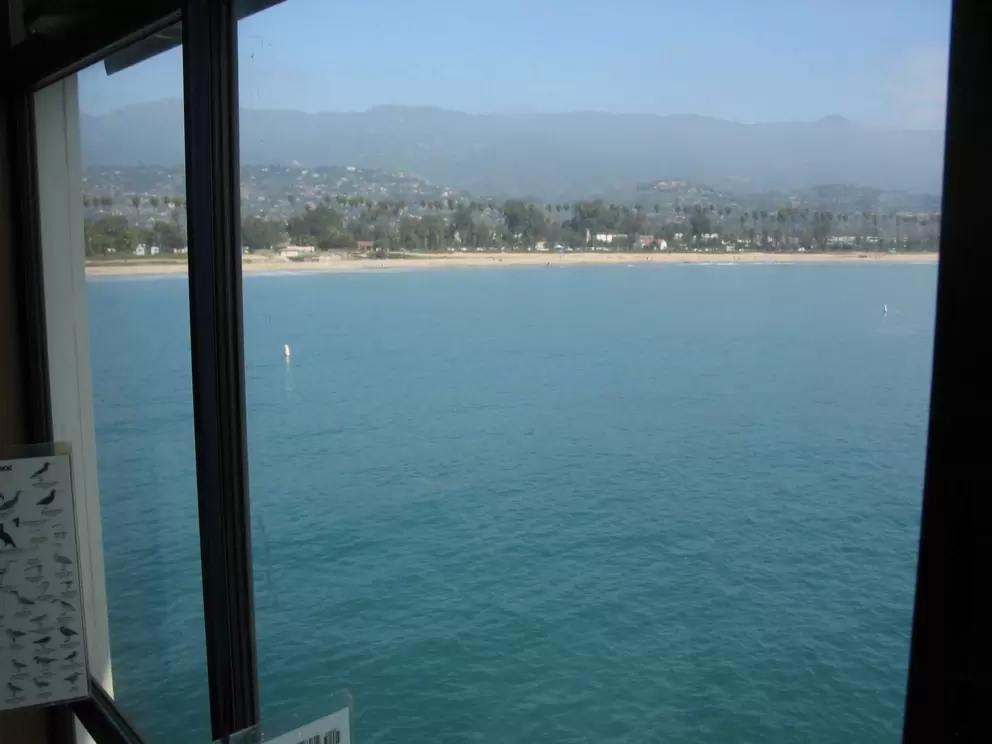 View of Santa Barbara from the sea center. 