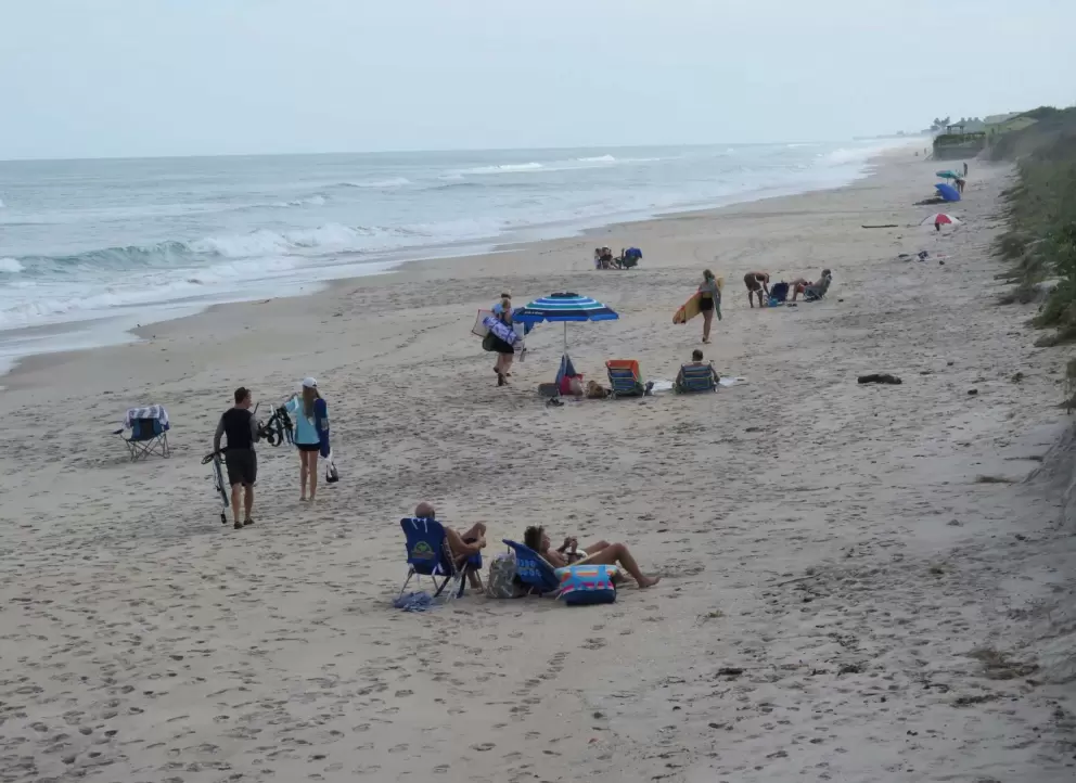 Kicking back at the beach on the weekend.