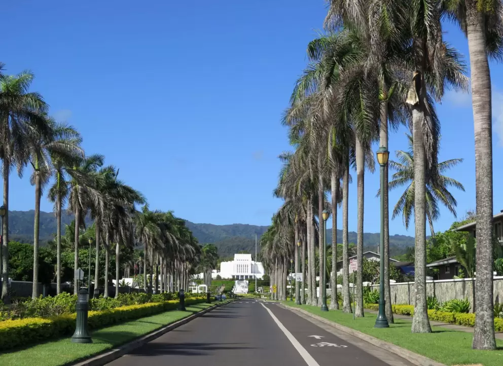 The road that leads up to the temple.