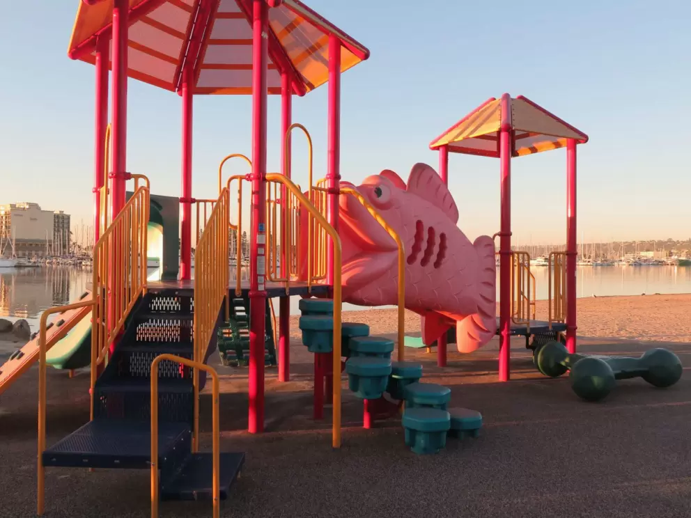 Fish-themed playground.
