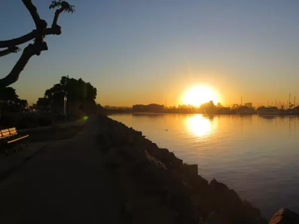 Sunrise at Spanish Landing Park. Watch it before your flight!