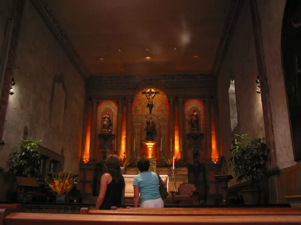 The chapel and its lovely lighting.