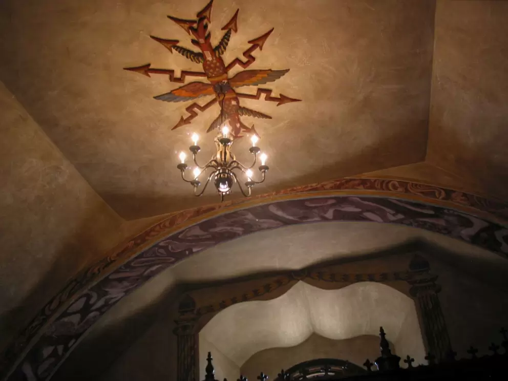 Decorations on the ceiling of the chapel. My baby said "Aaaah" and pointed in delight. 