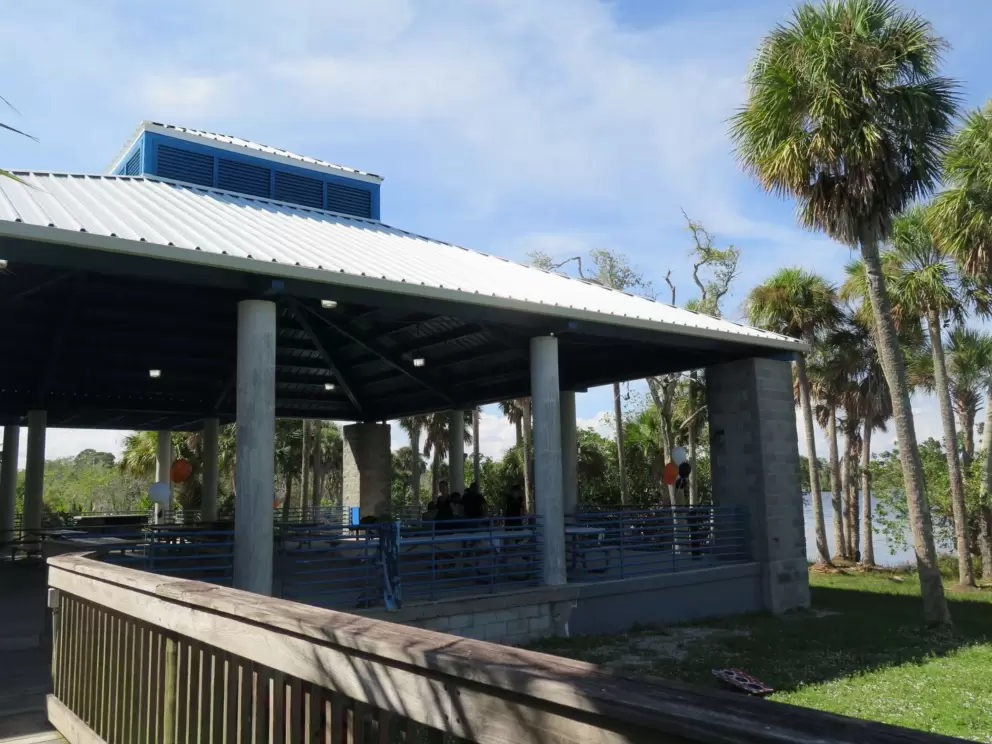 Large picnic pavilion.
