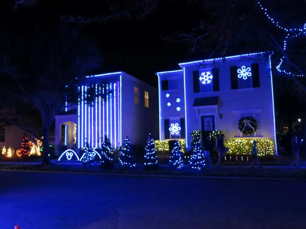 The lights in Celebration at Christmastime.