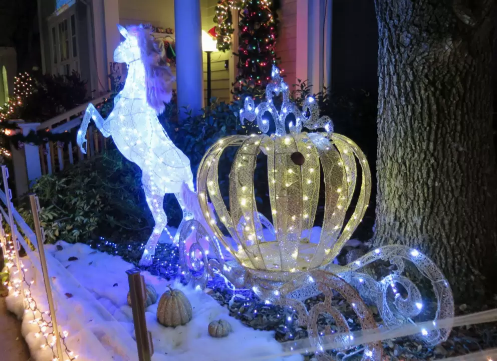 Carriage and unicorn.