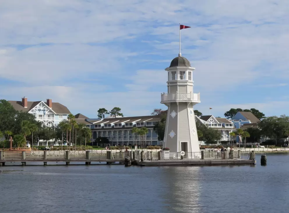Lighthouse in front of Disney's Beach Club Resort.