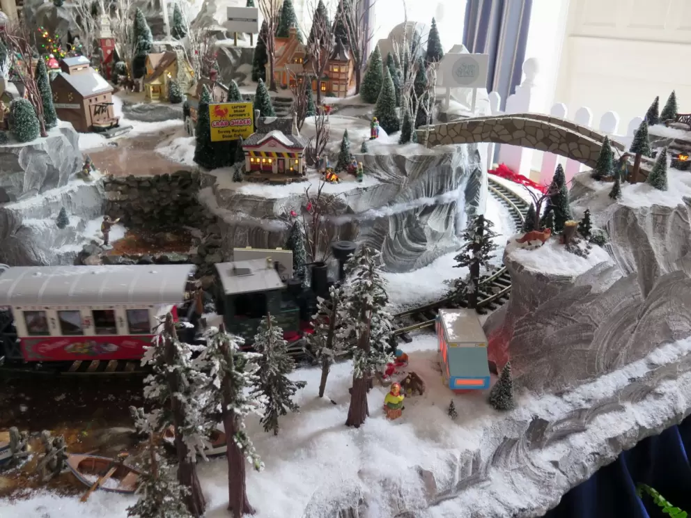 Mini train village in Yacht Club Resort.