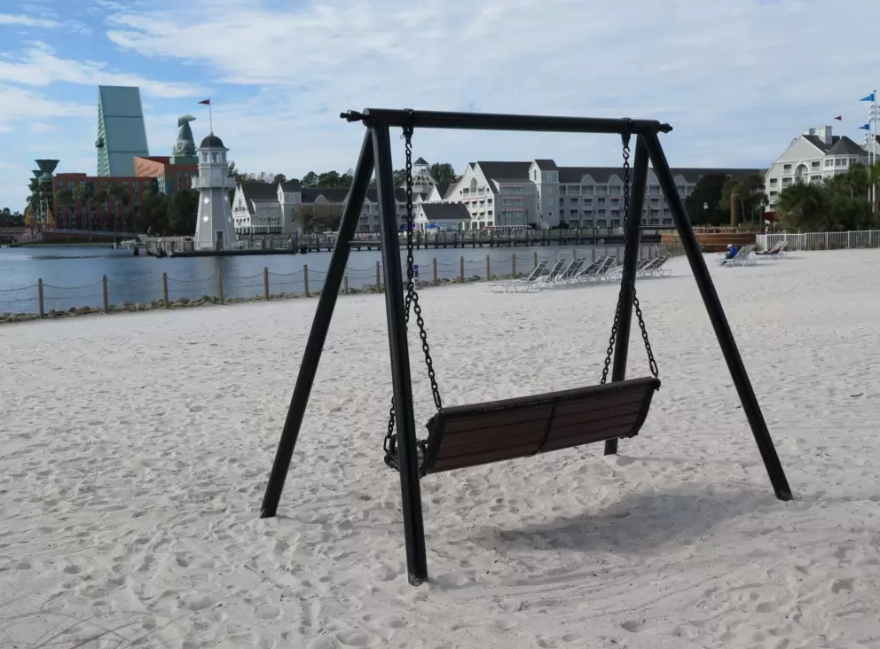 Swing in the sand.