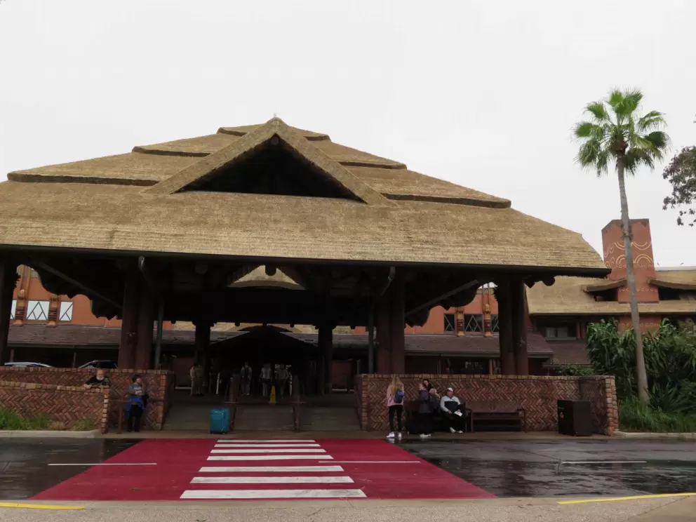 The entrance to the lodge.
