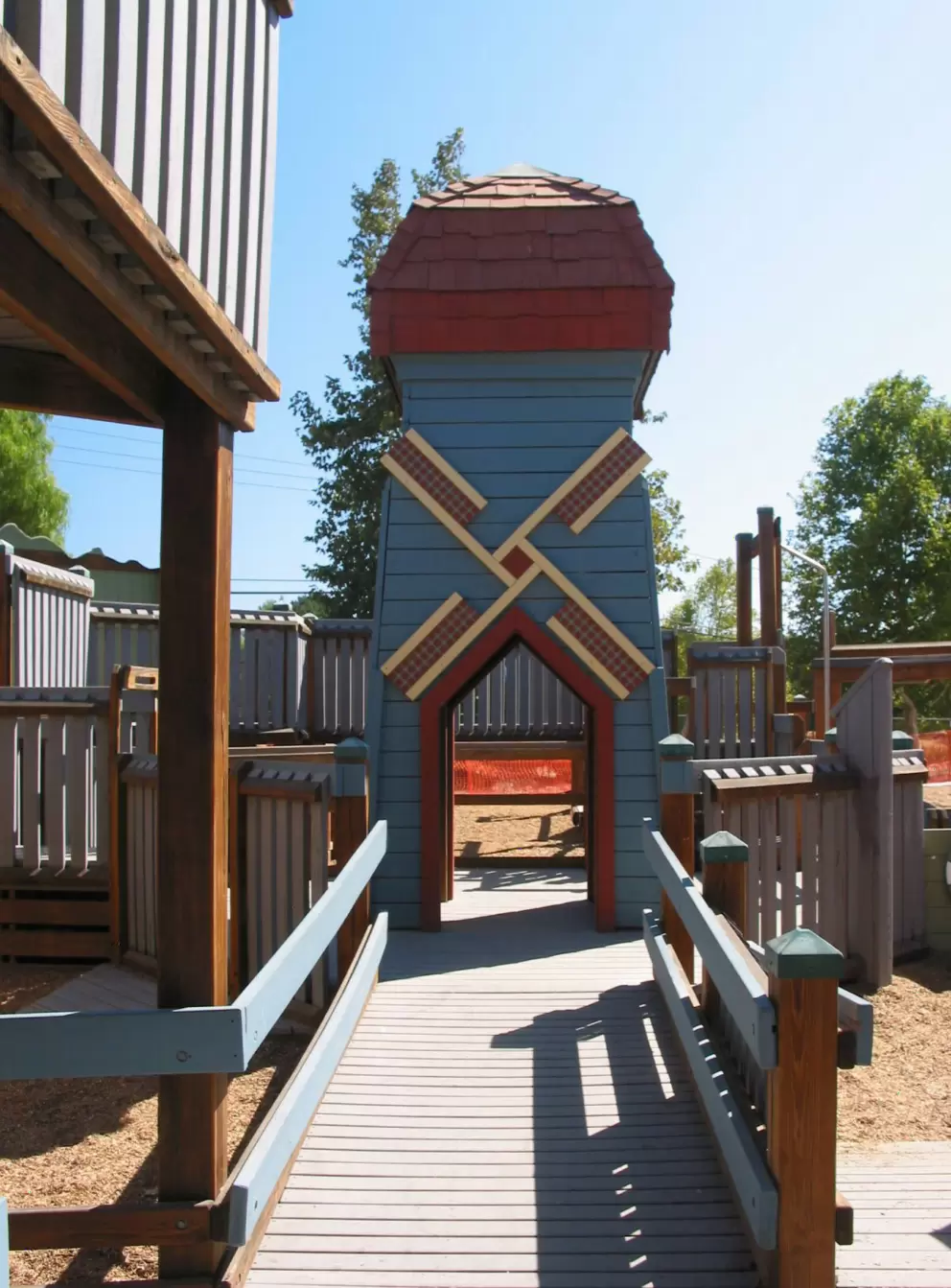The windmill near the entrance.