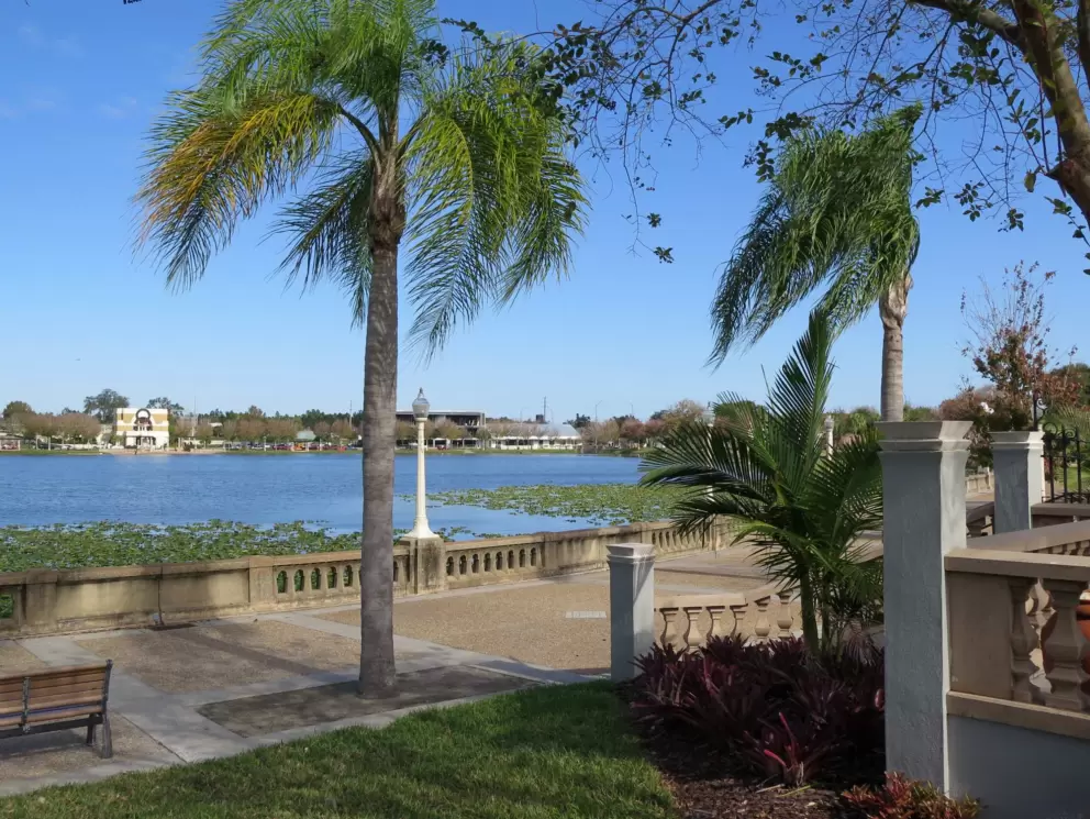 View of the lake from Hollis Garden.