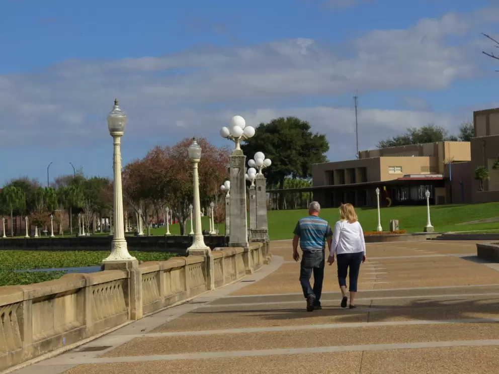Couple going for a stroll.