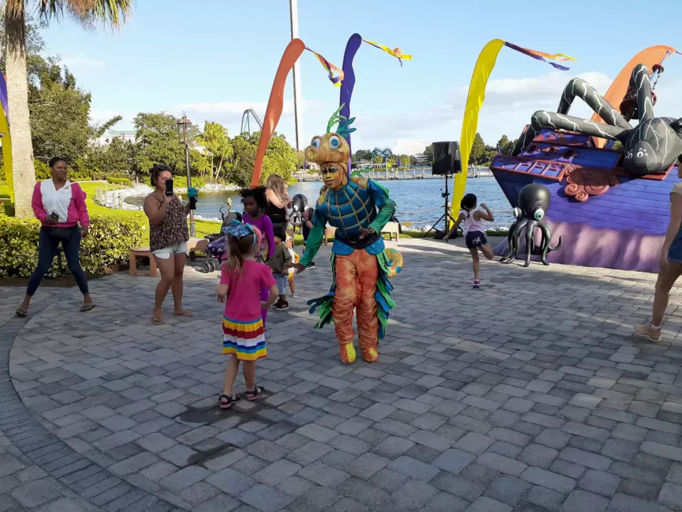 Sea creature dance party, around Halloween- it's the best!